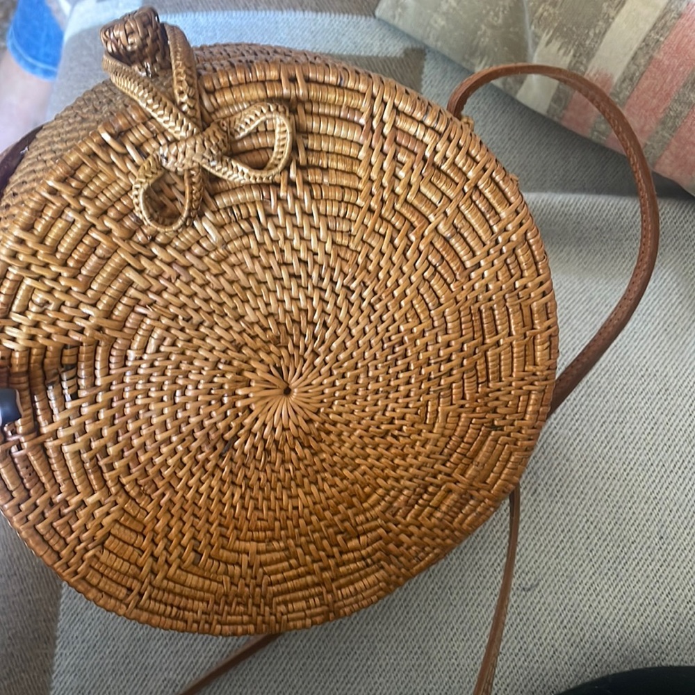 wicker round bag from revolve
